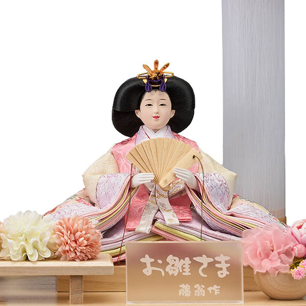 雛人形 藤翁 まひろ 小三五親王飾り 白木 木目 桧 格子 アクリルケース 詳細画像 藤翁 雛人形 まひろ 小三五親王飾り 白木 木目 桧 格子 アクリルケース 詳細画像