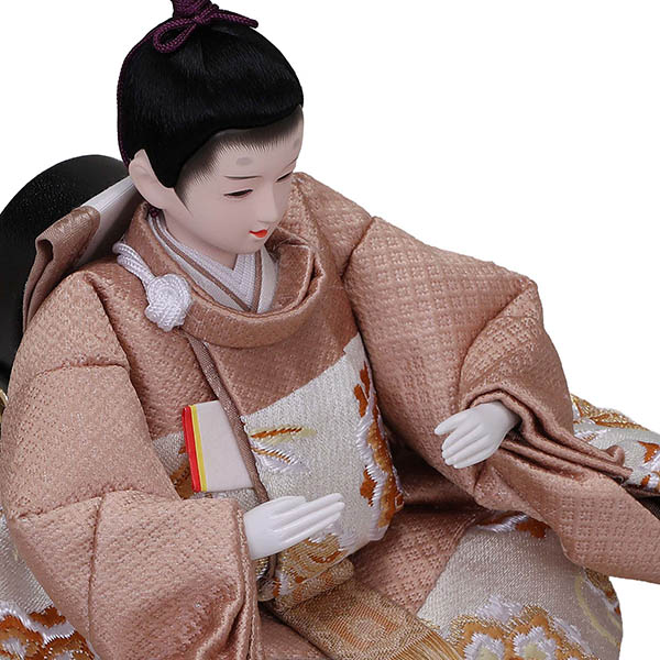 平安豊久　 雛人形　なぎさ 芥子親王 平飾り 繭飾 LED灯付衝立　詳細画像