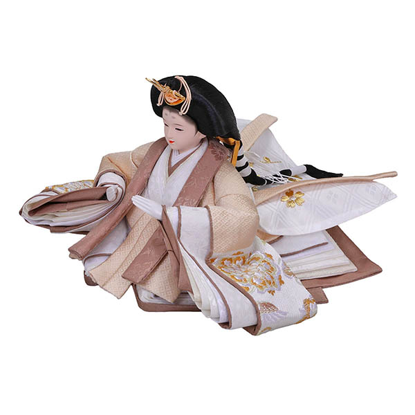 平安豊久　 雛人形　なぎさ 芥子親王 平飾り 繭飾 LED灯付衝立　詳細画像