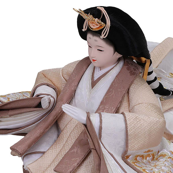 平安豊久　 雛人形　なぎさ 芥子親王 平飾り 繭飾 LED灯付衝立　詳細画像