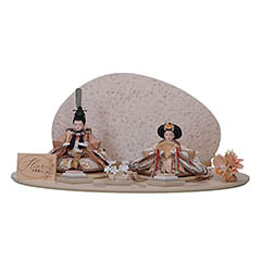 雛人形: なぎさ 芥子親王 平飾り 繭飾 LED灯付衝立