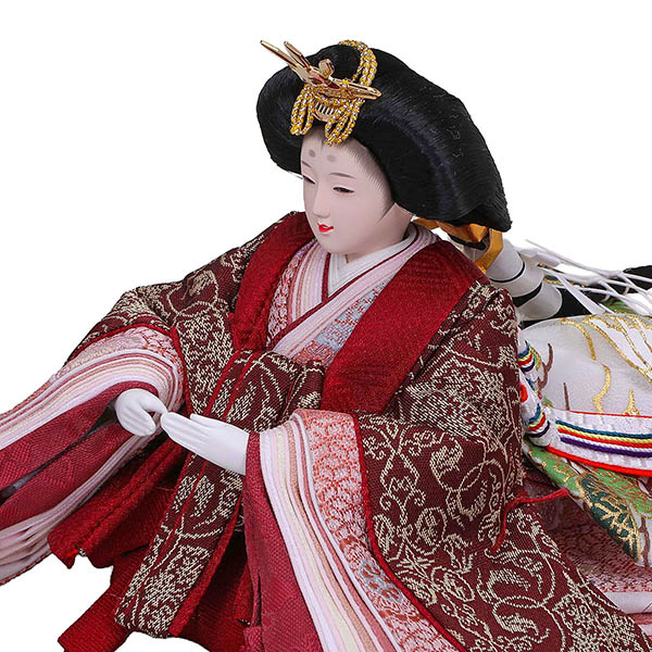 雛人形 平安豊久 ゆか 芥子親王 平飾り モカ 二曲刺繍屏風 詳細画像 平安豊久 雛人形 ゆか 芥子親王 平飾り モカ 二曲刺繍屏風 詳細画像