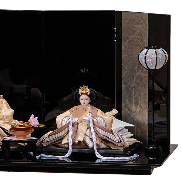 平安豊久　 雛人形　しほ 芥子親王 平飾り 四曲屏風　詳細画像