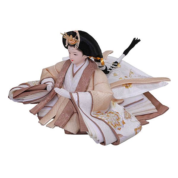 平安豊久　 雛人形　えま 小芥子親王 収納飾り 白木 麻の葉LED灯付収納箱　詳細画像