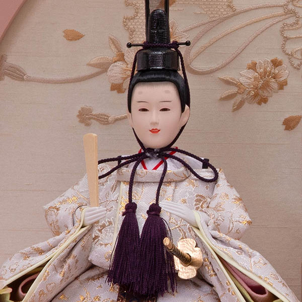 平安豊久　 雛人形　にちか 芥子親王 円形 丸型 アクリルケース飾り　詳細画像