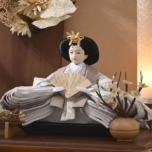 平安豊久　 雛人形　アイナ 芥子親王 アートフラワー アクリルケース飾り　詳細画像