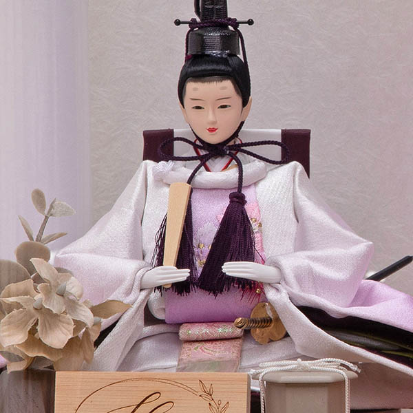 平安豊久　 雛人形　かすみ 芥子親王 アートフラワー アクリルケース飾り　詳細画像