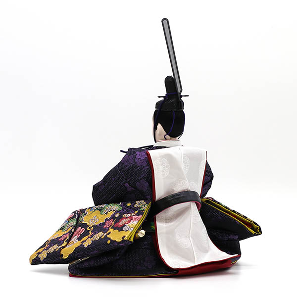 久月　 雛人形　段織 衣裳着 十番親王 小三五官女 五人飾り 木製 三段飾り　詳細画像