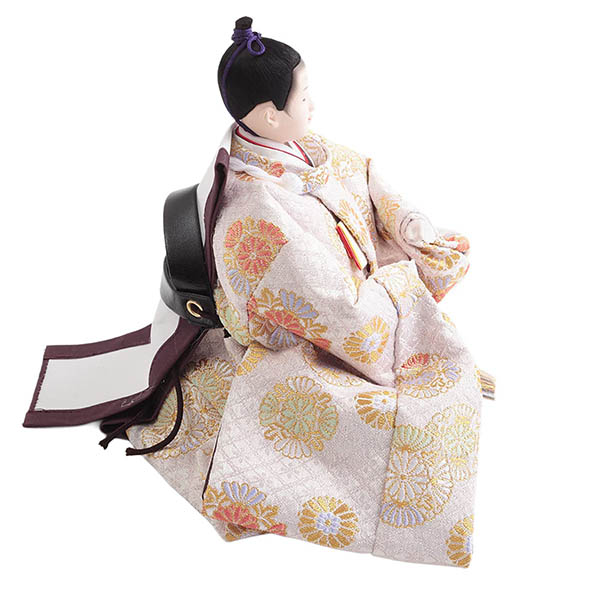 久月　 雛人形　衣裳着 小三五親王 小芥子官女 五人飾り 収納三段飾り　詳細画像