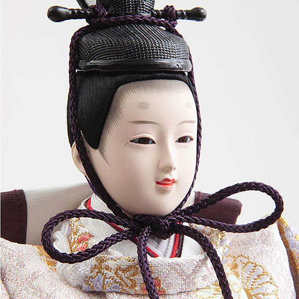 久月　 雛人形　衣裳着 小三五親王 小芥子官女 五人飾り 収納三段飾り　詳細画像