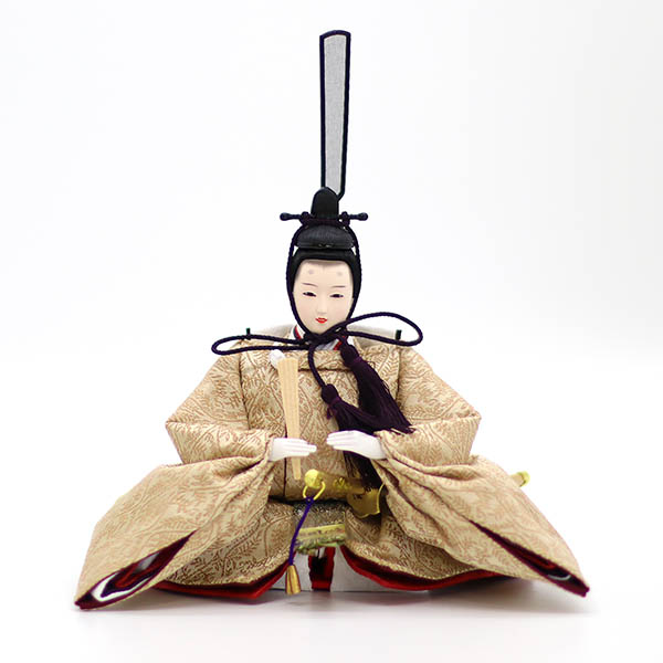 久月　 雛人形　衣裳着 小三五親王 小芥子官女 五人飾り 引き出し式収納箱　詳細画像