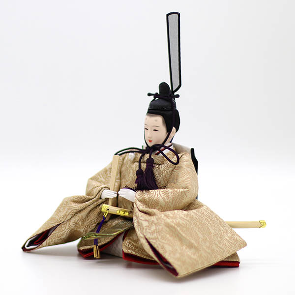 久月　 雛人形　衣裳着 小三五親王 小芥子官女 五人飾り 引き出し式収納箱　詳細画像