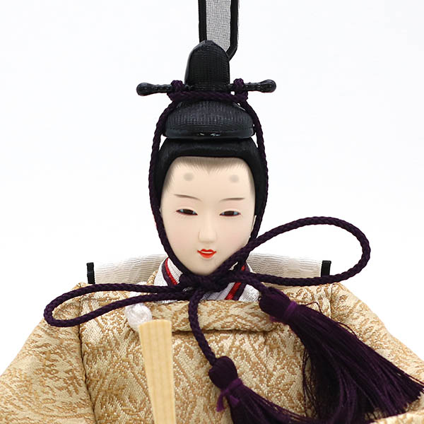 久月　 雛人形　衣裳着 小三五親王 小芥子官女 五人飾り 引き出し式収納箱　詳細画像