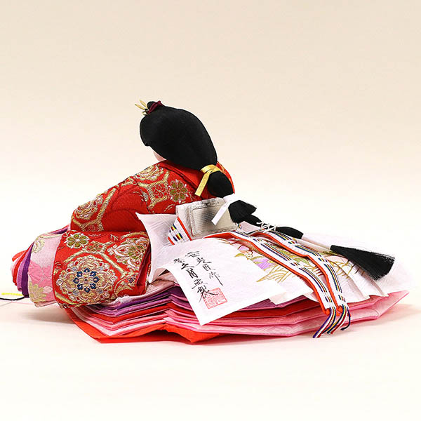 久月　 雛人形　二世光匠作 西陣織金襴 衣裳着 京十一番親王 平飾り 久月監製　詳細画像