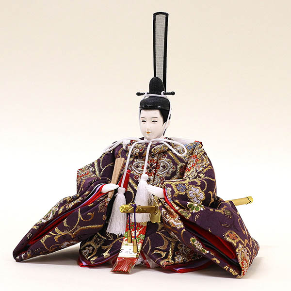 久月　 雛人形　二世光匠作 西陣織金襴 衣裳着 京十一番親王 平飾り 久月監製　詳細画像