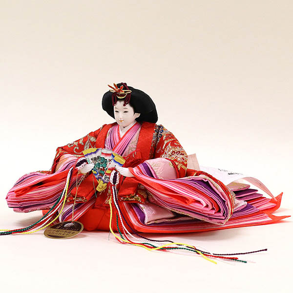 久月　 雛人形　二世光匠作 西陣織金襴 衣裳着 京十一番親王 平飾り 久月監製　詳細画像