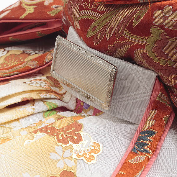 久月　 雛人形　光園作 正絹有職 黄櫨染 衣裳着 小三五親王 平飾り 久月監製　詳細画像