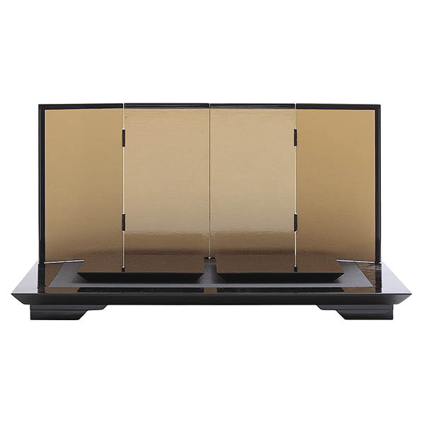 久月　 雛人形　光園作 正絹有職 黄櫨染 衣裳着 小三五親王 平飾り 久月監製　詳細画像