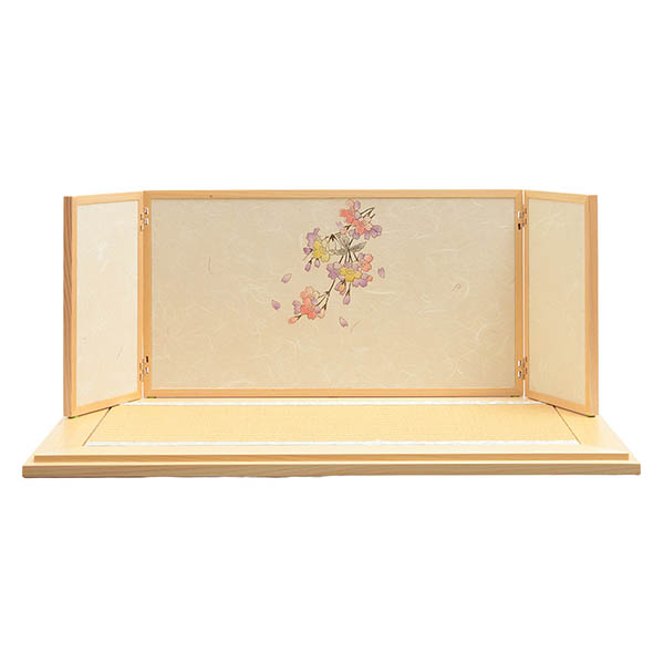 雛人形 久月 光園作 刺繍 衣裳着 芥子親王 平飾り リバーシブル屏風 久月監製 詳細画像 久月 雛人形 光園作 刺繍 衣裳着 芥子親王 平飾り リバーシブル屏風 久月監製 詳細画像