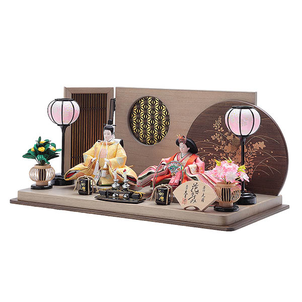 久月　 雛人形　光園作 衣裳着 小三五親王 平飾り 花がすみ 久月監製　詳細画像