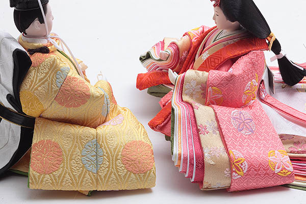 久月　 雛人形　光園作 衣裳着 小三五親王 平飾り 花がすみ 久月監製　詳細画像