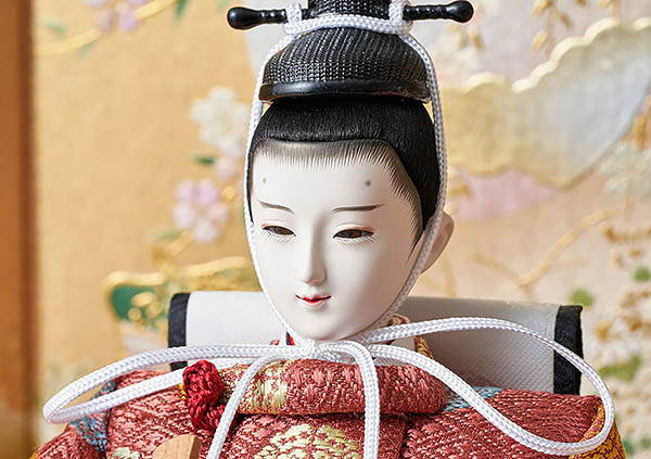 久月　 雛人形　横山薫作 正絹 衣裳着 芥子親王 平飾り 白木 木目 飾り台 久月監製　詳細画像