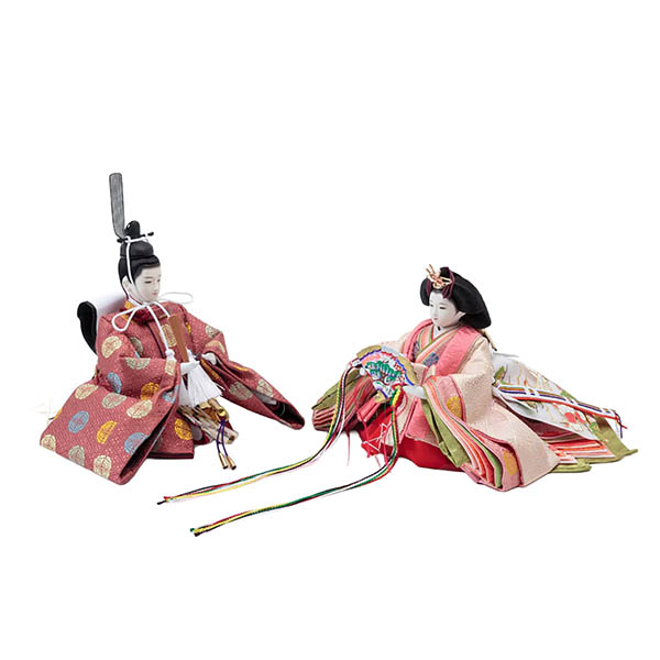 久月　 雛人形　横山薫作 正絹 衣裳着 芥子親王 平飾り 白木 木目 飾り台 久月監製　詳細画像