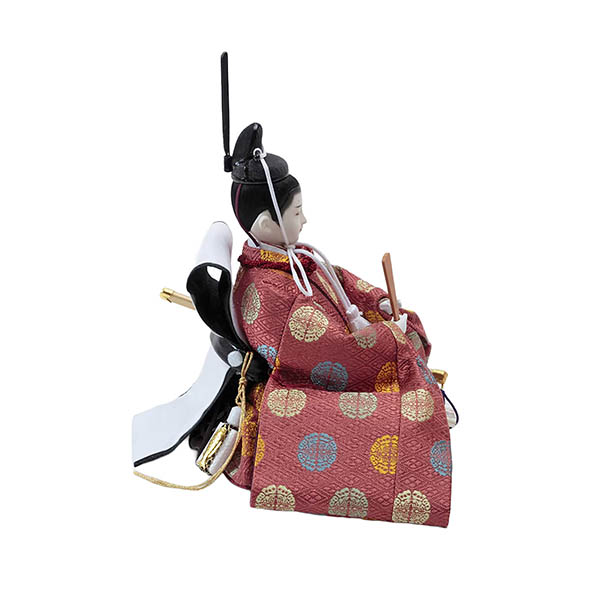 久月　 雛人形　横山薫作 正絹 衣裳着 芥子親王 平飾り 白木 木目 飾り台 久月監製　詳細画像