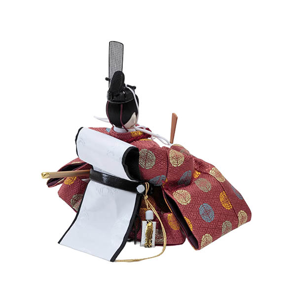 久月　 雛人形　横山薫作 正絹 衣裳着 芥子親王 平飾り 白木 木目 飾り台 久月監製　詳細画像