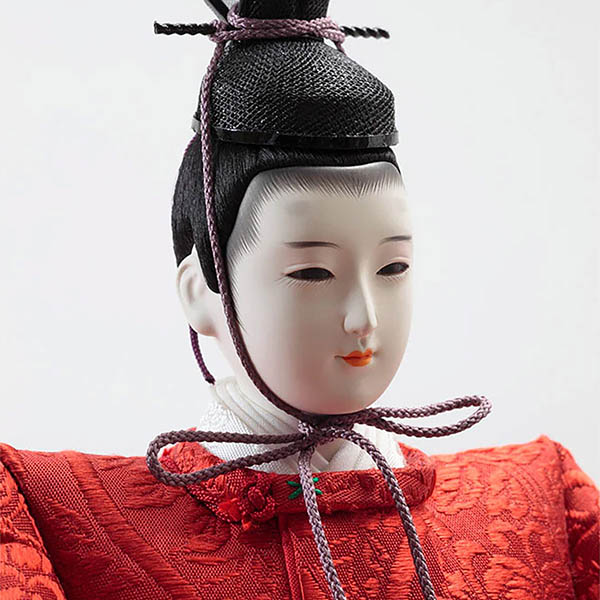 久月　 雛人形　清水久遊作 正絹唐織 衣裳着 三五親王 平飾り 久月監製　詳細画像