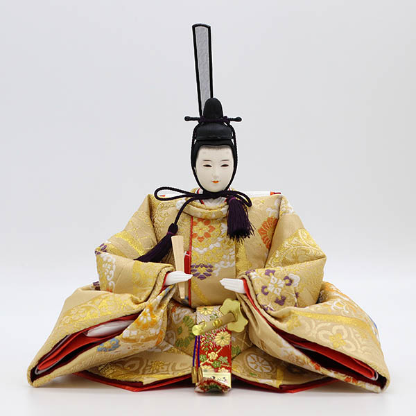 久月　 雛人形　久月作 平安三賢女付 雛の詩 衣裳着 収納三段飾り 京十番親王 芥子官女 五人 駿河古典蒔絵 引き出し式収納箱　詳細画像