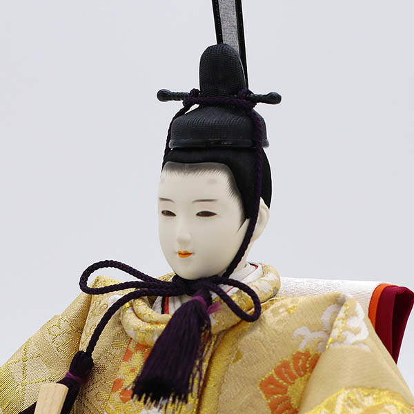 久月　 雛人形　久月作 平安三賢女付 雛の詩 衣裳着 収納三段飾り 京十番親王 芥子官女 五人 駿河古典蒔絵 引き出し式収納箱　詳細画像