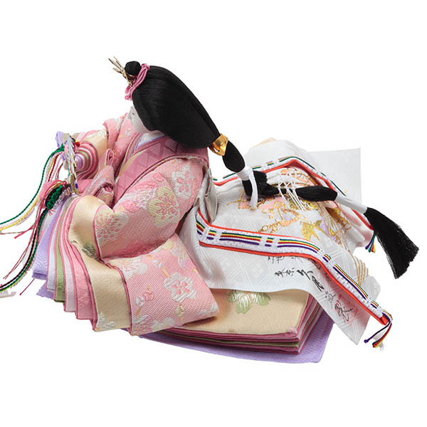 久月　 雛人形　久月作 平安三賢女 歌人付 雛の詩 衣裳着 京十番親王 芥子五人 七人揃い 三段飾り 簡単組み立て　詳細画像