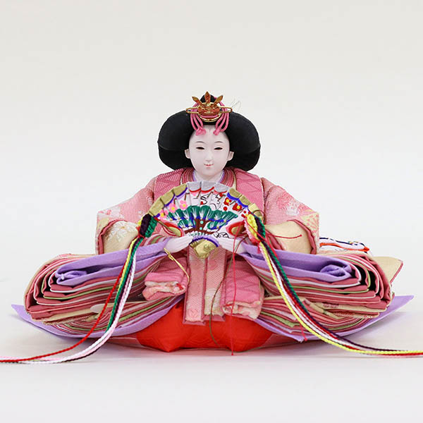 久月　 雛人形　久月作 平安三賢女 歌人付 雛の詩 衣裳着 京十番親王 芥子五人 七人揃い 三段飾り 簡単組み立て　詳細画像