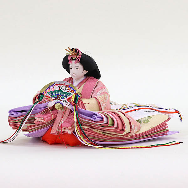 久月　 雛人形　久月作 平安三賢女 歌人付 雛の詩 衣裳着 京十番親王 芥子五人 七人揃い 三段飾り 簡単組み立て　詳細画像