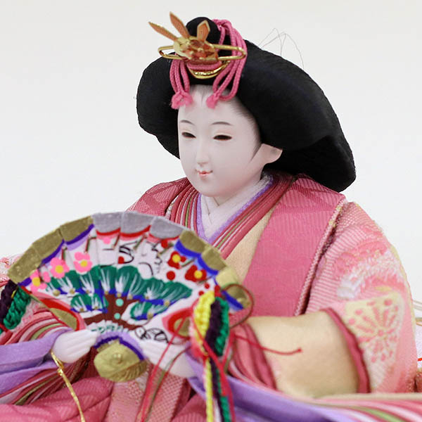 久月　 雛人形　久月作 平安三賢女 歌人付 雛の詩 衣裳着 京十番親王 芥子五人 七人揃い 三段飾り 簡単組み立て　詳細画像