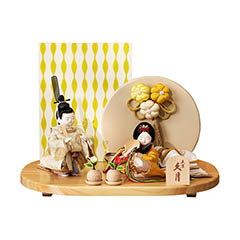 雛人形: レトロ 衣裳着 親王飾り 【D-79/6HR-K51】