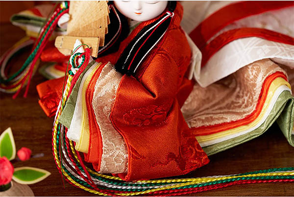 久月　 雛人形　レトロ 刺繍 衣裳着 親王飾り　詳細画像