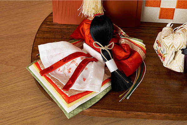 久月　 雛人形　レトロ 刺繍 衣裳着 親王飾り　詳細画像