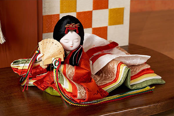 久月　 雛人形　レトロ 刺繍 衣裳着 親王飾り　詳細画像