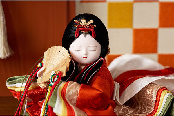 久月　 雛人形　レトロ 刺繍 衣裳着 親王飾り　詳細画像