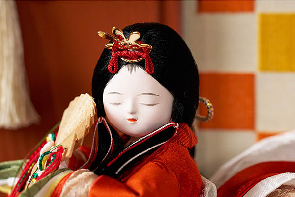 久月　 雛人形　レトロ 刺繍 衣裳着 親王飾り　詳細画像