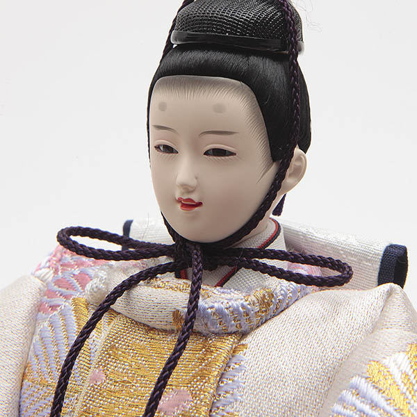 久月　 雛人形　銘木 檜 衣裳着 小芥子親王 収納親王飾り　詳細画像