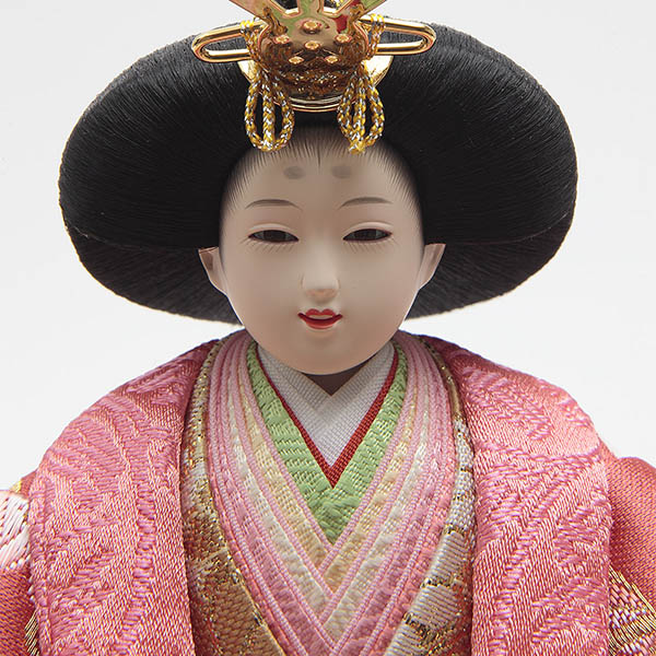 久月　 雛人形　銘木 檜 衣裳着 小芥子親王 収納親王飾り　詳細画像