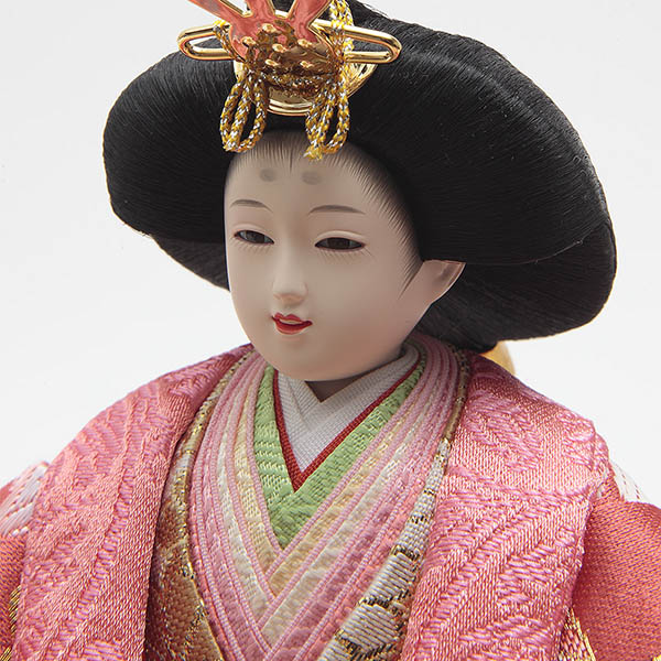 久月　 雛人形　銘木 檜 衣裳着 小芥子親王 収納親王飾り　詳細画像