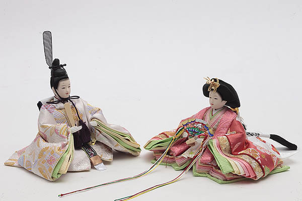 久月　 雛人形　銘木 檜 衣裳着 小芥子親王 収納親王飾り　詳細画像