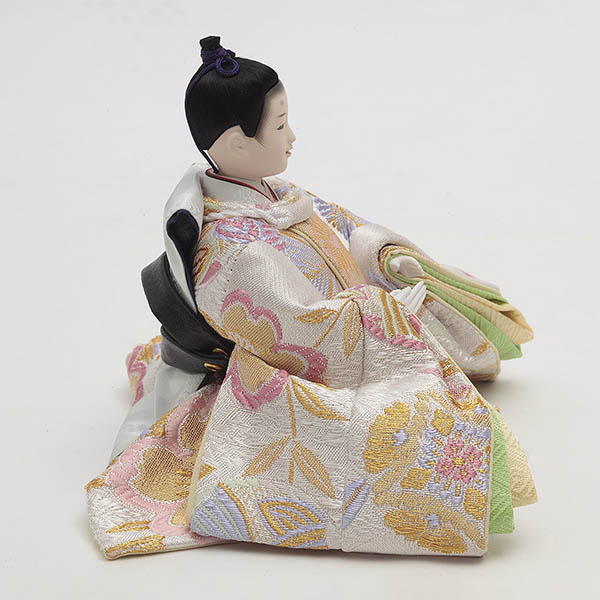 久月　 雛人形　銘木 檜 衣裳着 小芥子親王 収納親王飾り　詳細画像