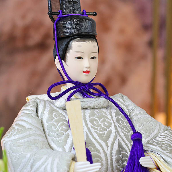 久月　 雛人形　久月 衣裳着 ケース入り 親王飾り 小芥子親王 アクリルケース飾り　詳細画像