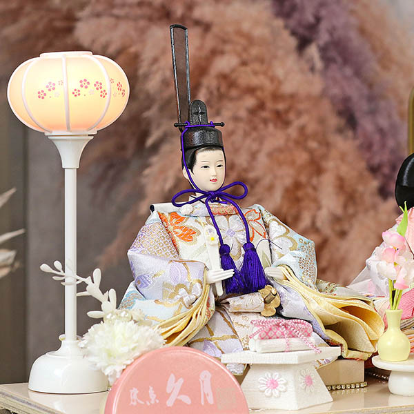 久月　 雛人形　久月 衣裳着 ケース入り 親王飾り 芥子親王 アクリルケース飾り　詳細画像