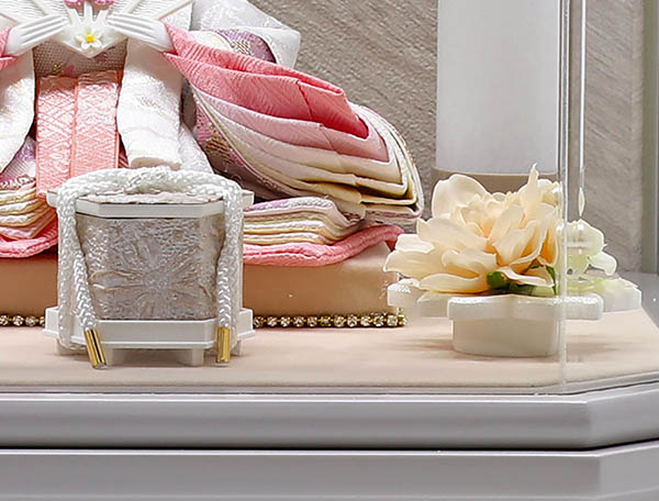 久月　 雛人形　久月 衣裳着 ケース入り 親王飾り 小芥子親王 アクリルケース飾り　詳細画像